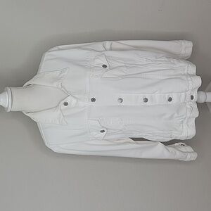 Lucky Brand Off White Weekend Trucker Jean Jacket